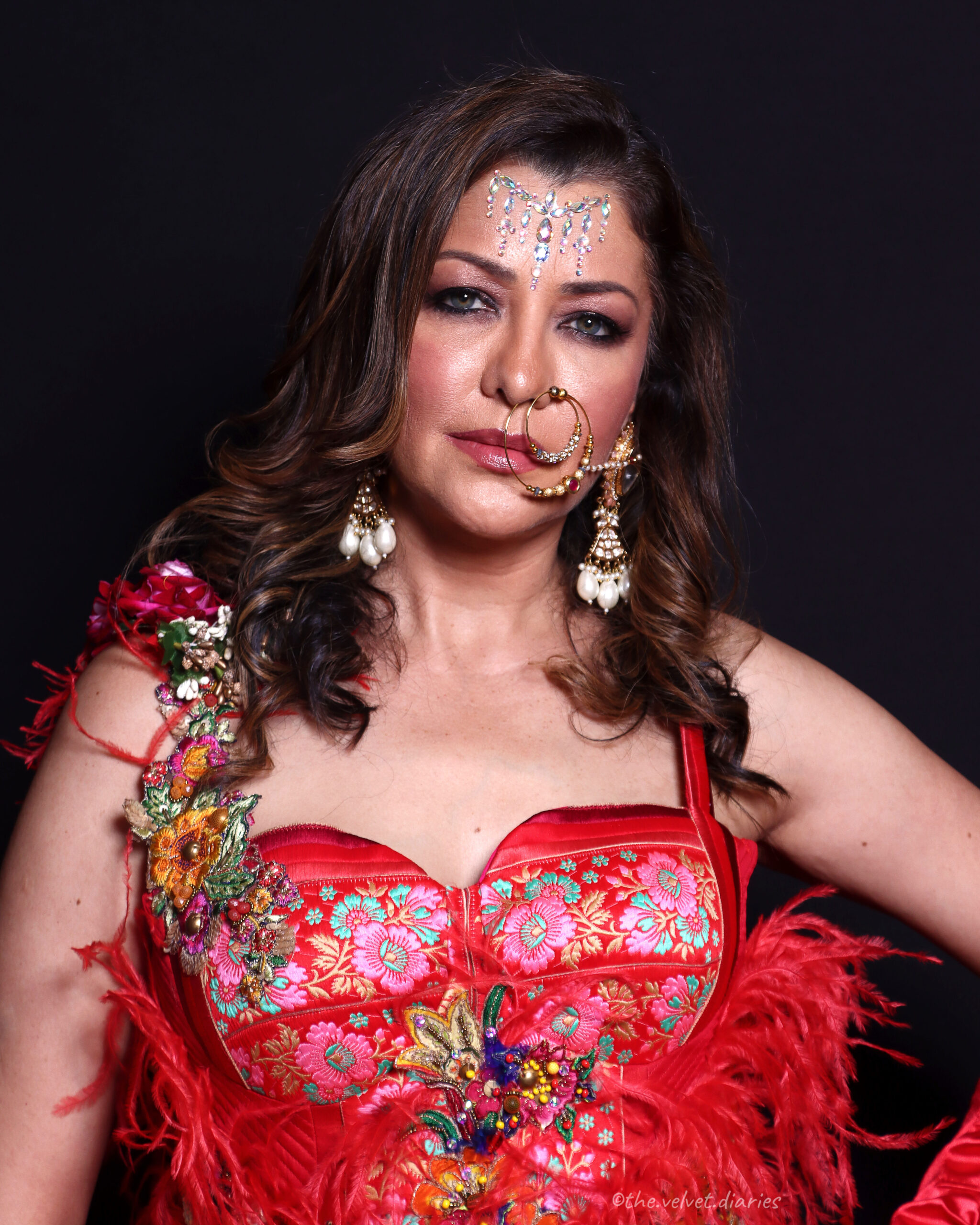 Aditi Govitrikar getting ready backstage at Bombay Times Fashion Week, captured by celebrity photographer in Mumbai.