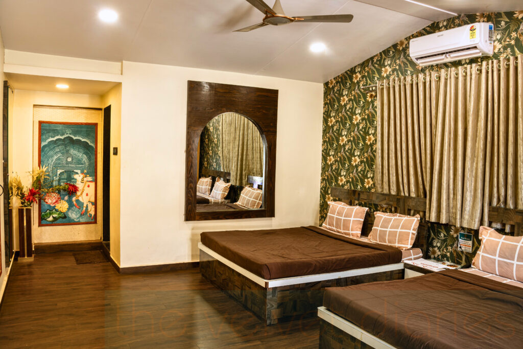 Luxury resort room interiors captured with a calm, natural aesthetic.