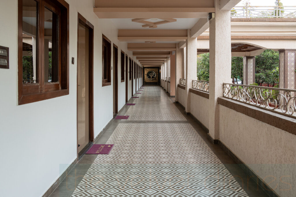 Resort passageway photography for hospitality branding