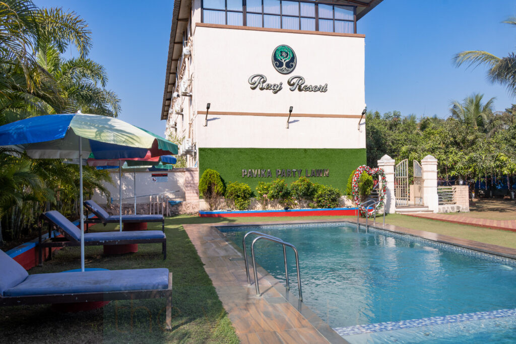 Swimming pool area photography for resorts in Navi Mumbai