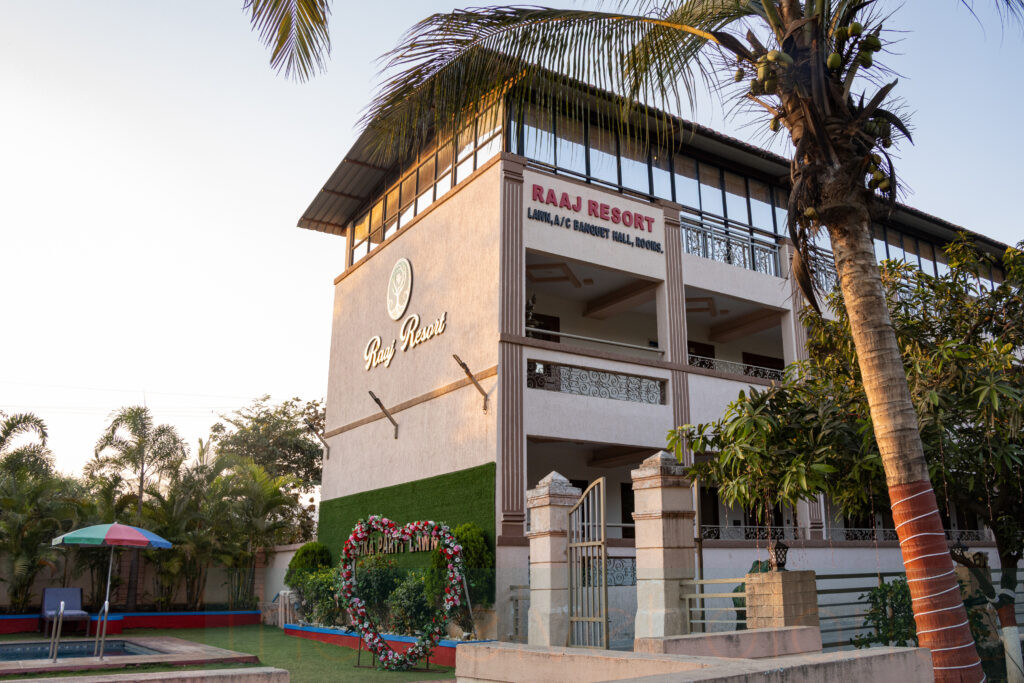 Lush green outdoor spaces photographed for resort marketing.