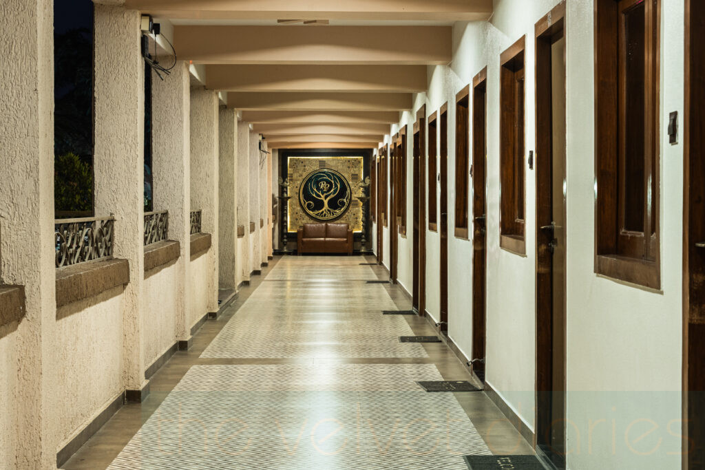 Resort corridor interior photography in Navi Mumbai