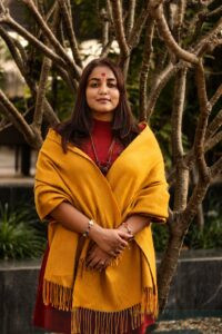 Executive personal branding portrait of a female founder photographed in Mumbai for premium leadership and authority positioning