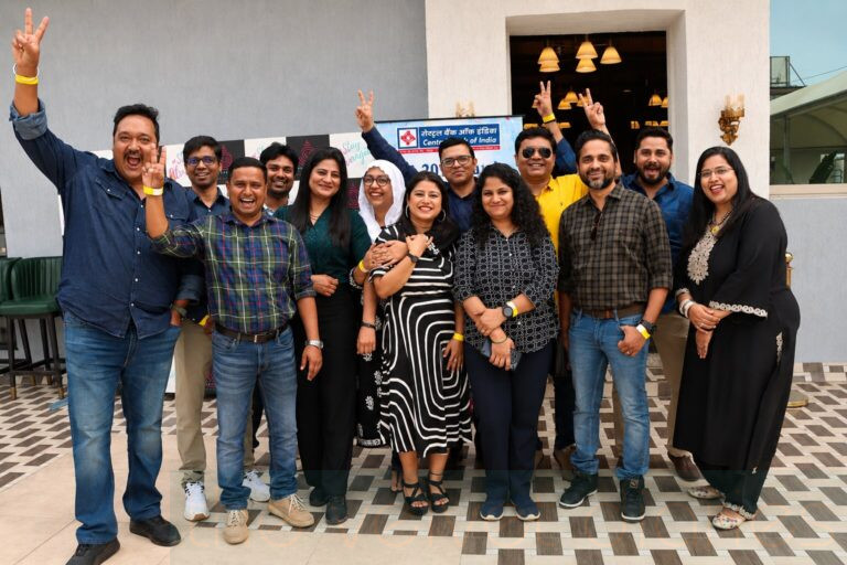 Employees attending a corporate engagement and networking event organised by Central Bank of India in Mumbai