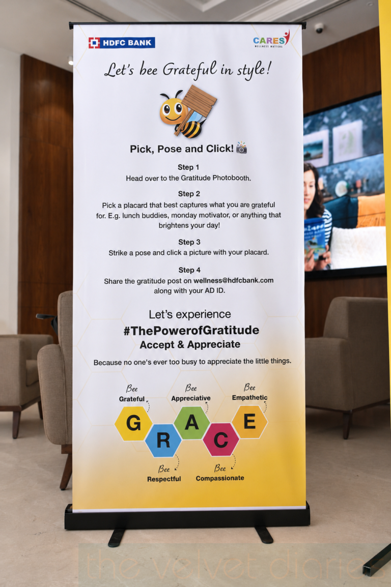 Corporate standee branding photography during employee engagement event