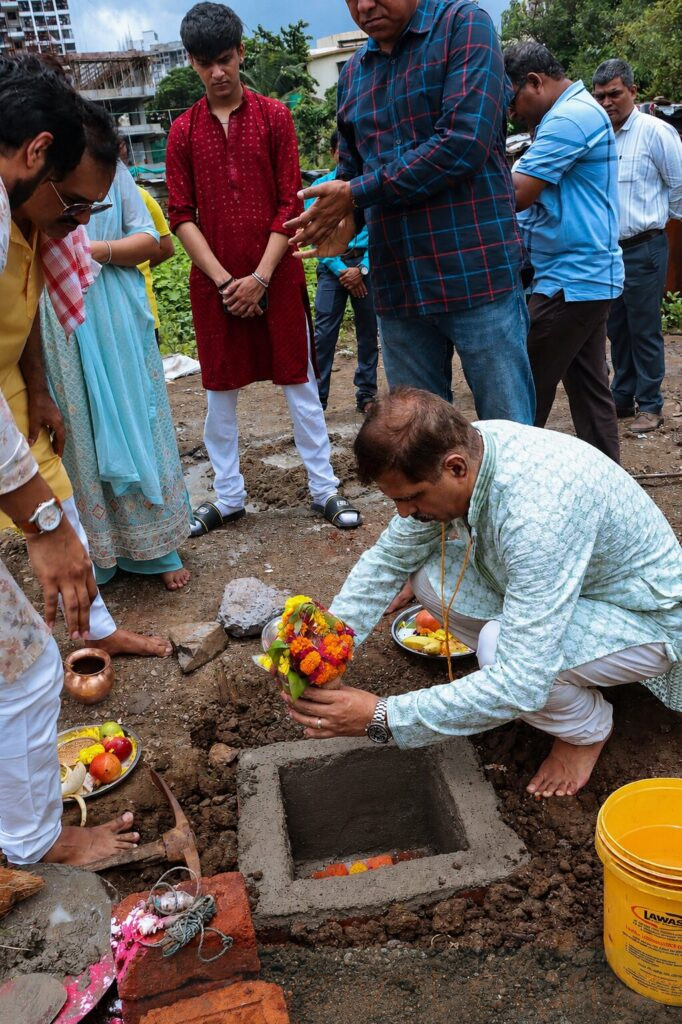 Builder bhoomi poojan photography for a real estate project launch in Navi Mumbai