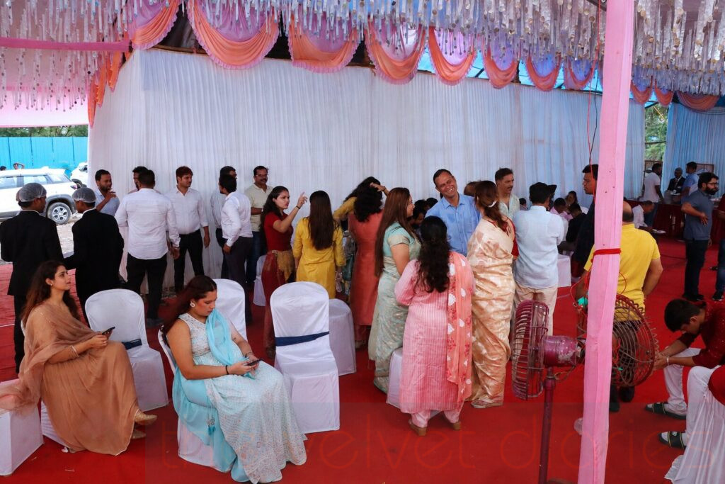 Wide ambience shot of a Navi Mumbai builder event and launch ceremony