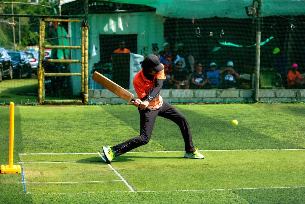 Corporate cricket event action photography in BKC Mumbai