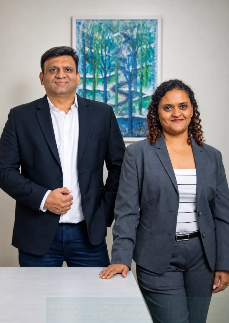 Professional CEO and executive portrait of business leaders in an office environment