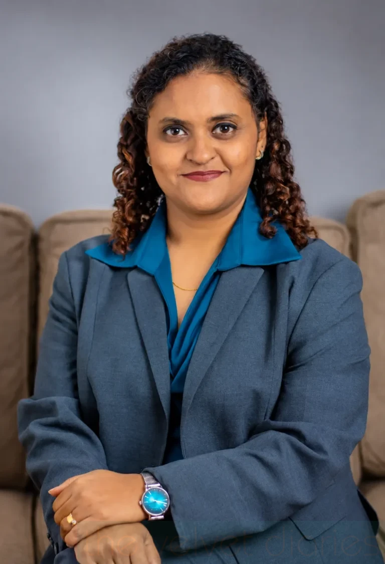 Female executive corporate portrait photographed in a professional office in Mumbai